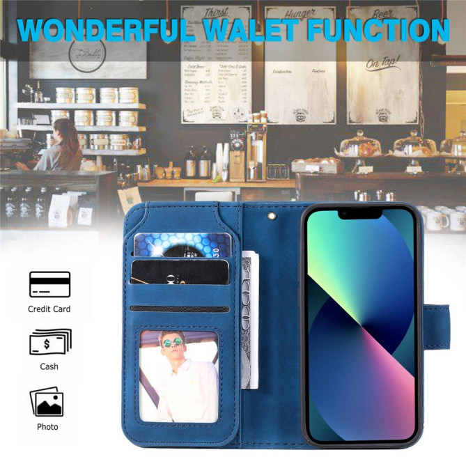 Housse iPhone 13 mini Portefeuille Support Magnétique Modèle 9