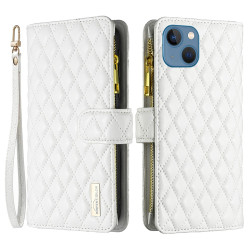 Housse iPhone 13 mini Portefeuille Fermeture Éclair Losange