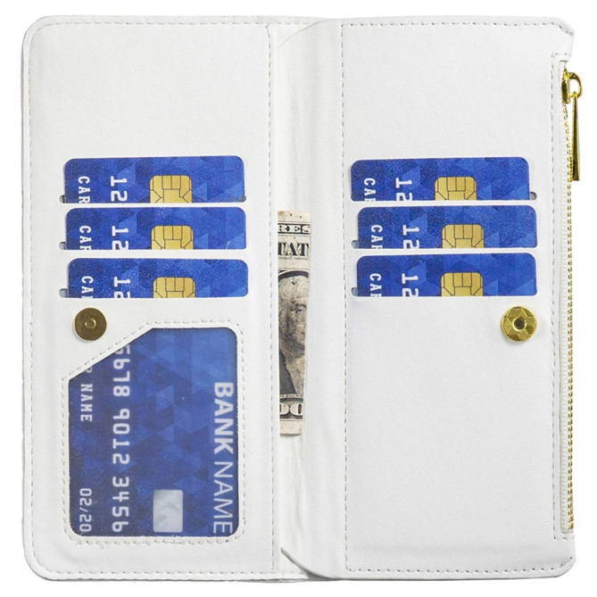 Housse iPhone 13 mini Portefeuille Fermeture Éclair Losange