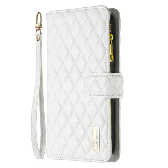 Housse iPhone 13 mini Portefeuille Fermeture Éclair Losange