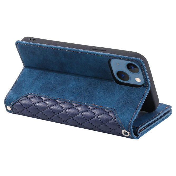 Housse iPhone 13 mini Portefeuille Fermeture Éclair Losange Modèle 2
