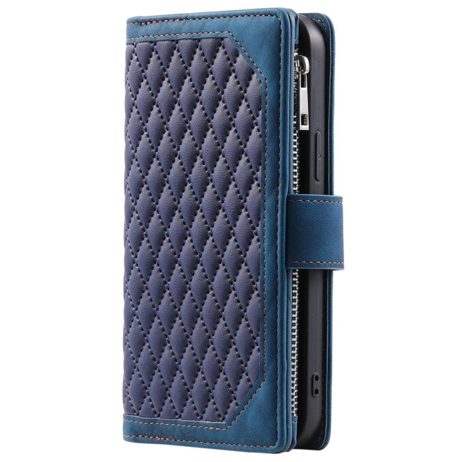 Housse iPhone 13 mini Portefeuille Fermeture Éclair Losange Modèle 2