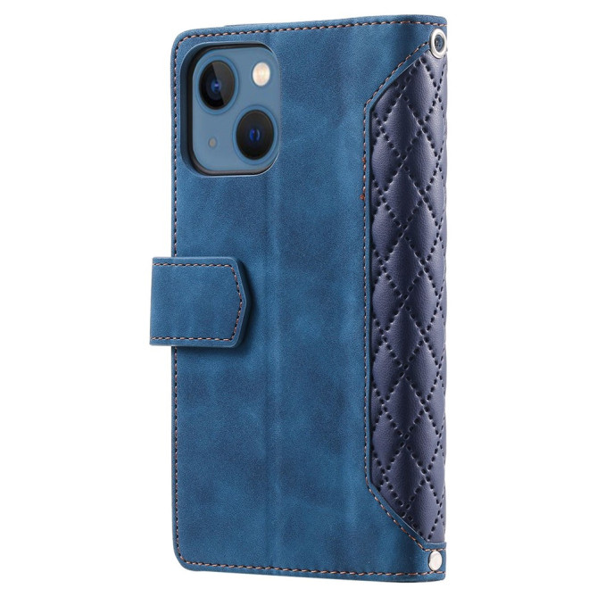 Housse iPhone 13 mini Portefeuille Fermeture Éclair Losange Modèle 2