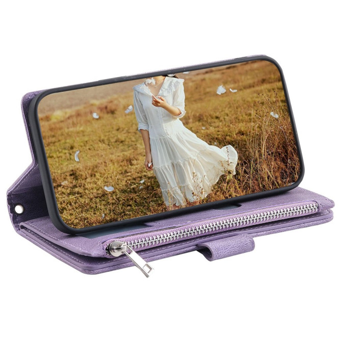 Housse iPhone 13 mini Portefeuille Fermeture Éclair Losange Modèle 2