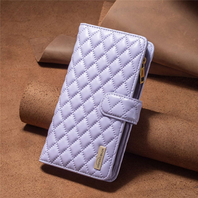 Housse iPhone 13 mini Portefeuille Fermeture Éclair Losange