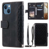 Housse iPhone 13 mini Portefeuille Fermeture Éclair Losange Modèle 3