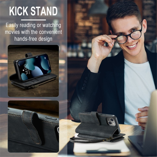 Housse iPhone 13 mini CASEME Portefeuille Fermeture Éclair Modèle 2