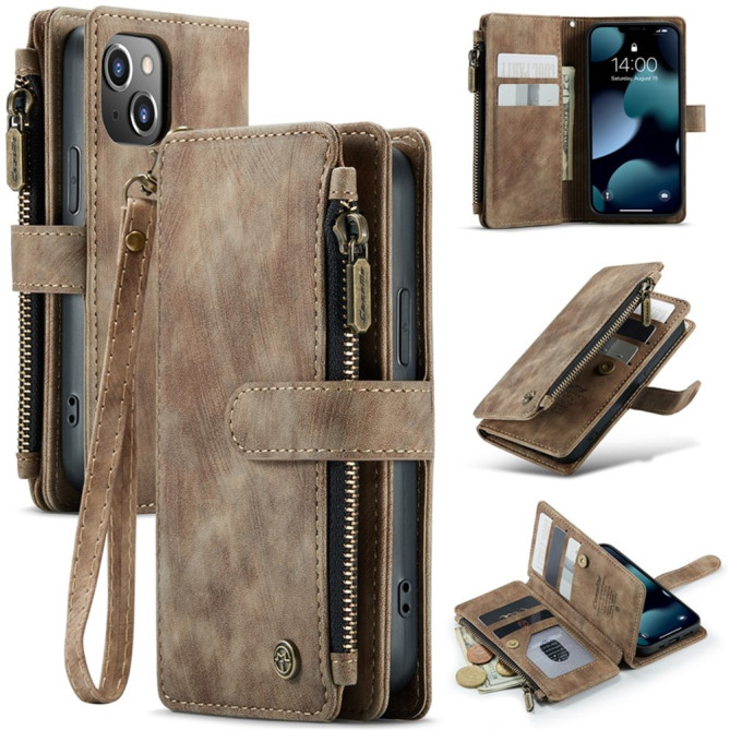 Housse iPhone 13 mini CASEME Portefeuille Fermeture Éclair Modèle 2