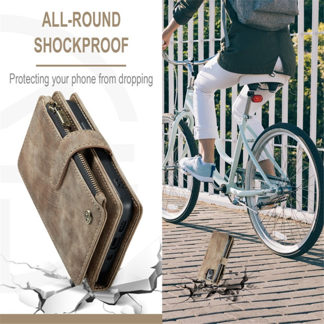 Housse iPhone 13 mini CASEME Portefeuille Fermeture Éclair Modèle 2