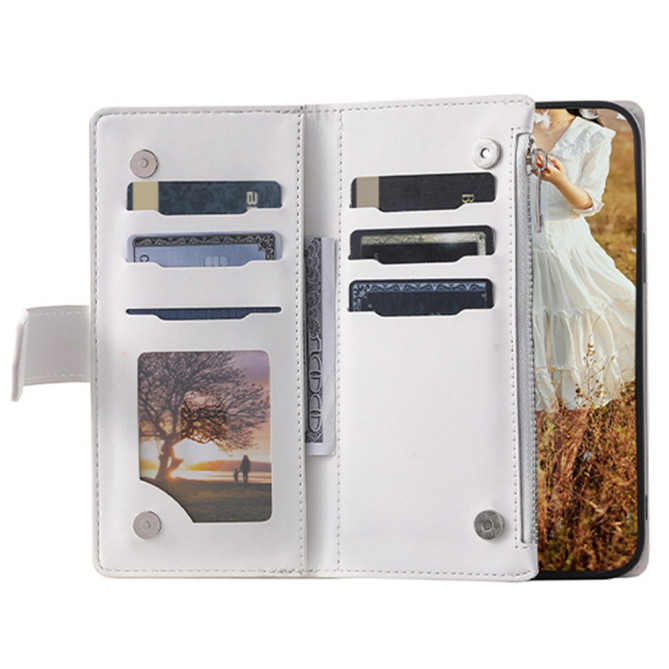 Housse iPhone 13 mini Portefeuille Fermeture Éclair Losange Modèle 3