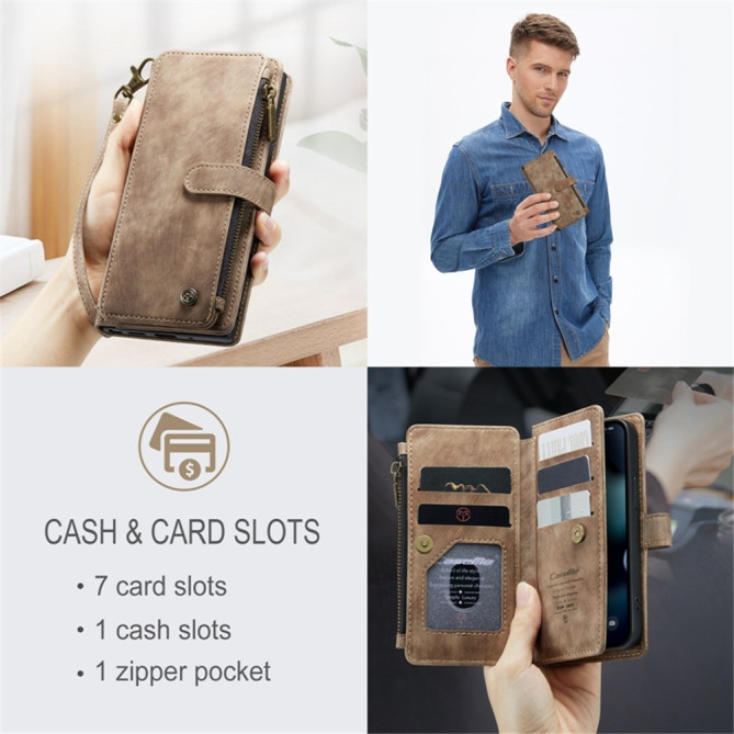 Housse iPhone 13 mini CASEME Portefeuille Fermeture Éclair Modèle 2