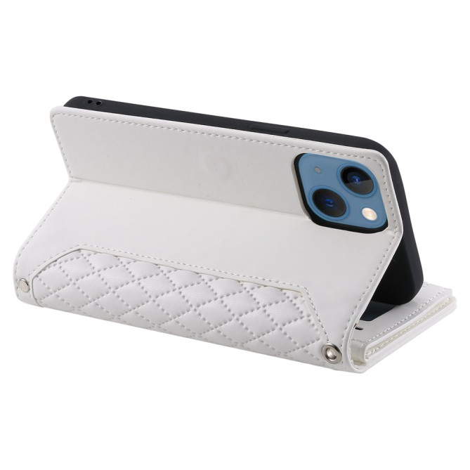 Housse iPhone 13 mini Portefeuille Fermeture Éclair Losange Modèle 3