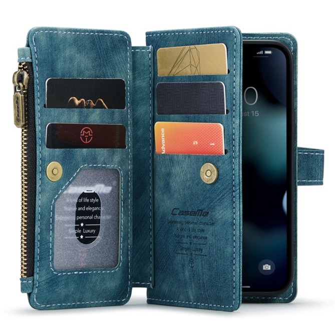 Housse iPhone 13 mini CASEME Portefeuille Fermeture Éclair Modèle 2