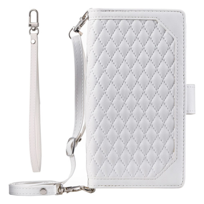 Housse iPhone 13 mini Portefeuille Fermeture Éclair Losange Modèle 3