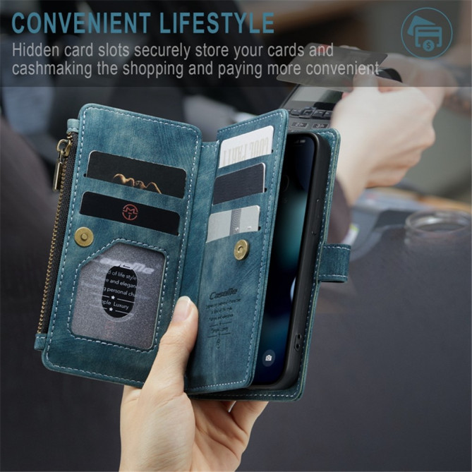 Housse iPhone 13 mini CASEME Portefeuille Fermeture Éclair Modèle 2