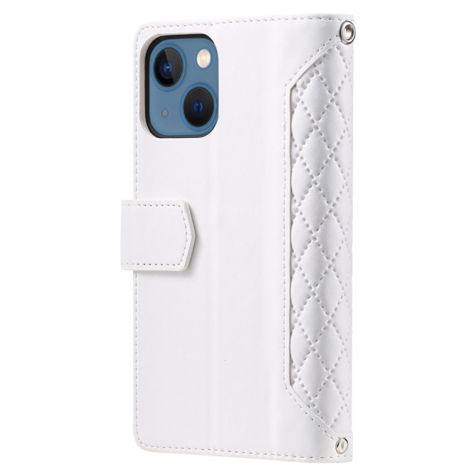 Housse iPhone 13 mini Portefeuille Fermeture Éclair Losange Modèle 3