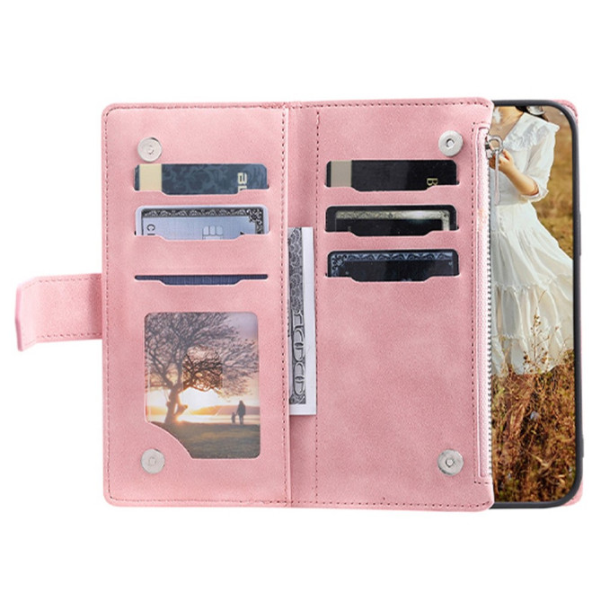Housse iPhone 13 mini Portefeuille Fermeture Éclair Losange Modèle 3