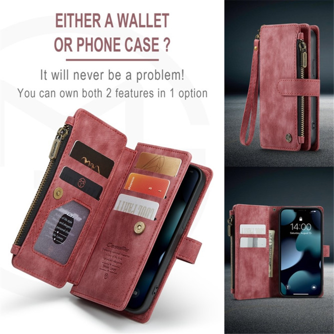 Housse iPhone 13 mini CASEME Portefeuille Fermeture Éclair Modèle 2