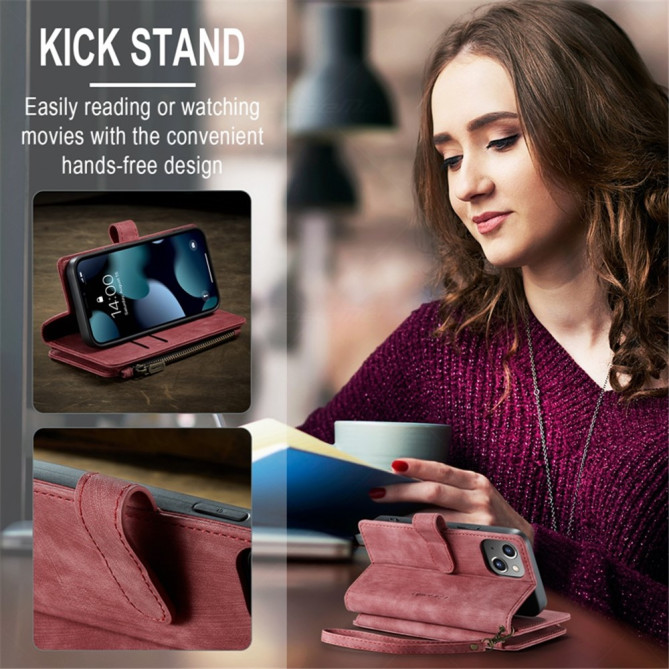 Housse iPhone 13 mini CASEME Portefeuille Fermeture Éclair Modèle 2