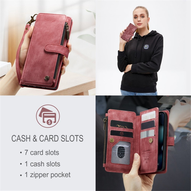 Housse iPhone 13 mini CASEME Portefeuille Fermeture Éclair Modèle 2