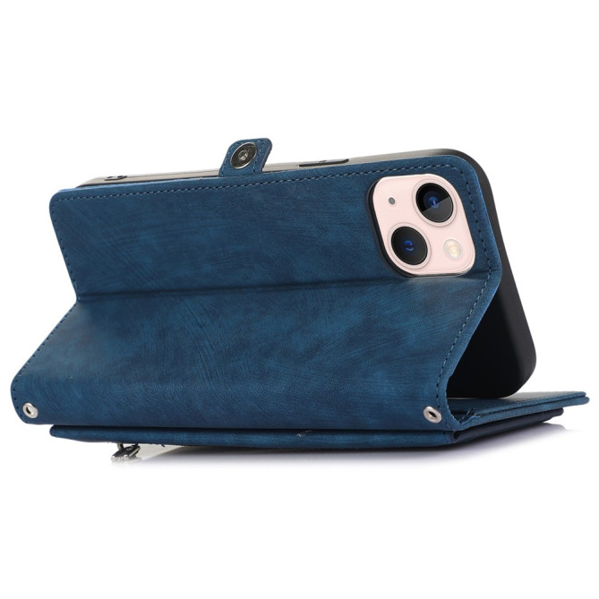 Housse iPhone 13 mini Portefeuille Fermeture Éclair avec Dragonne