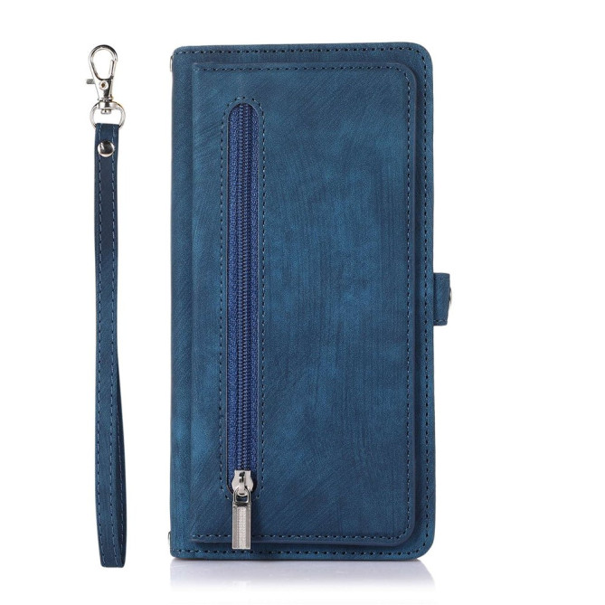 Housse iPhone 13 mini Portefeuille Fermeture Éclair avec Dragonne