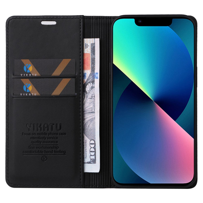 Housse iPhone 13 mini YIKATU Portefeuille Support Magnétique