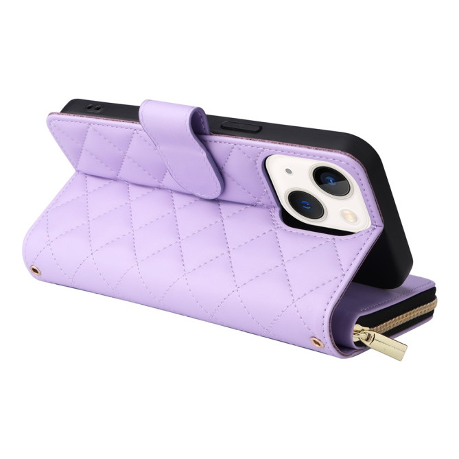Housse iPhone 13 mini Portefeuille Fermeture Éclair avec Dragonne Modèle 2