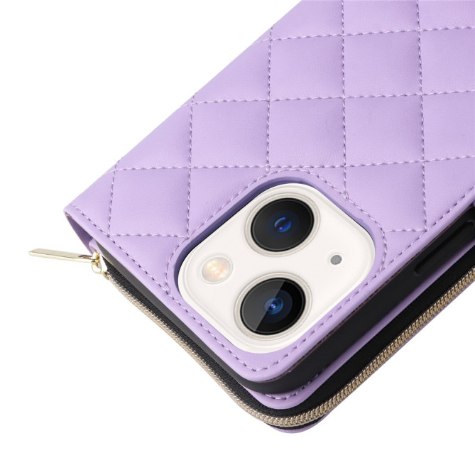 Housse iPhone 13 mini Portefeuille Fermeture Éclair avec Dragonne Modèle 2