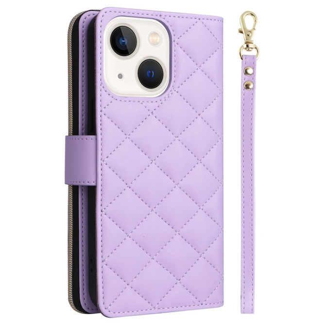 Housse iPhone 13 mini Portefeuille Fermeture Éclair avec Dragonne Modèle 2
