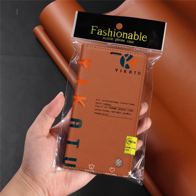 Housse iPhone 13 mini YIKATU Portefeuille Support Magnétique