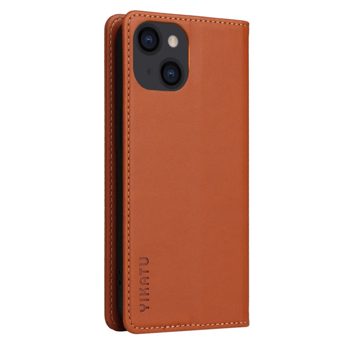 Housse iPhone 13 mini YIKATU Portefeuille Support Magnétique