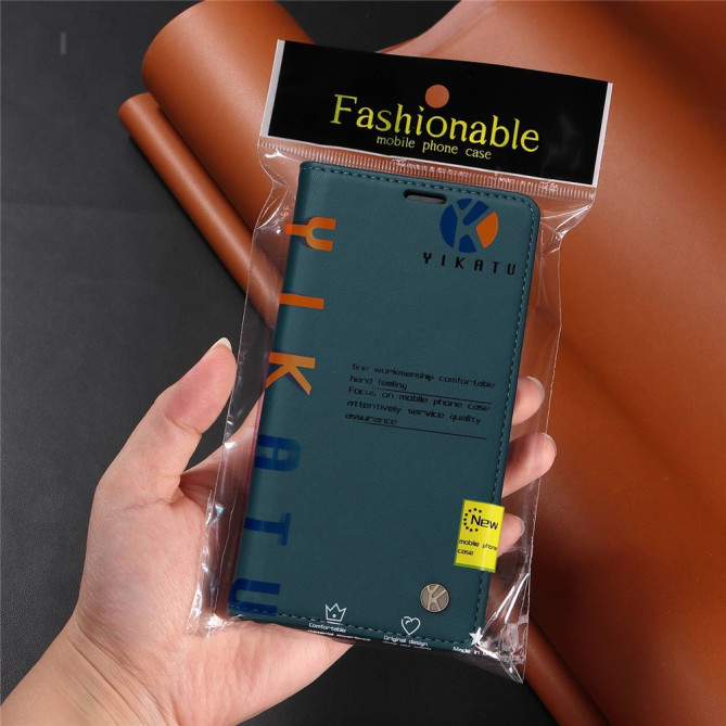 Housse iPhone 13 mini YIKATU Portefeuille Support Magnétique