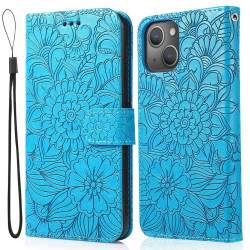 Housse iPhone 13 mini Fleurs Portefeuille Support Modèle 3