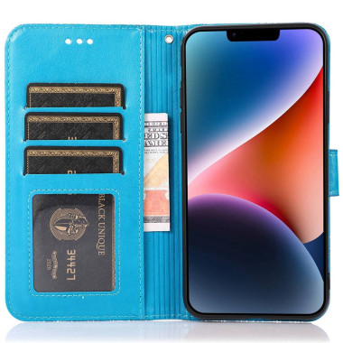 Housse iPhone 13 mini Fleurs Portefeuille Support Modèle 3
