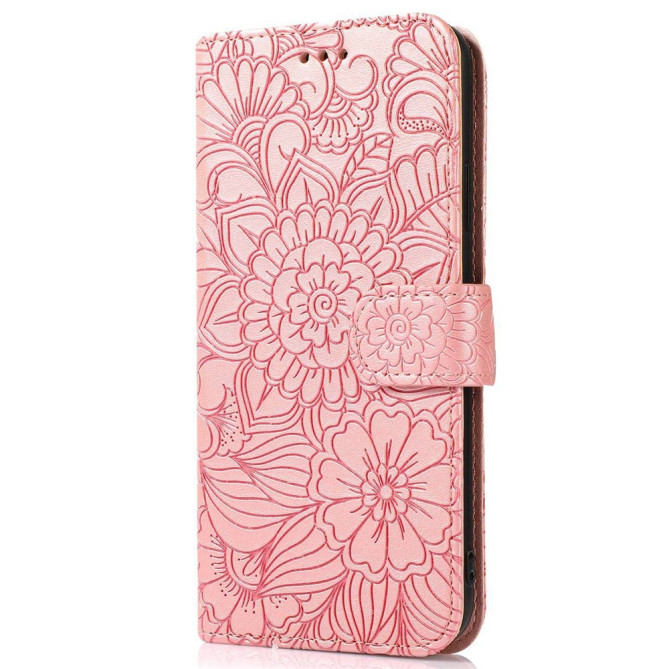 Housse iPhone 13 mini Fleurs Portefeuille Support Modèle 3