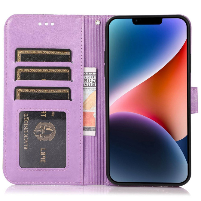 Housse iPhone 13 mini Fleurs Portefeuille Support Modèle 3