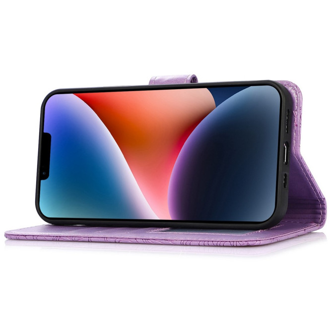 Housse iPhone 13 mini Fleurs Portefeuille Support Modèle 3