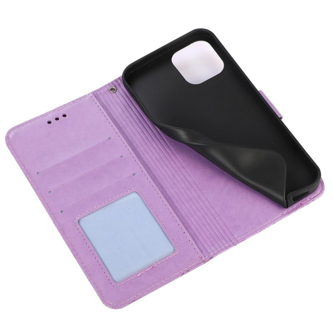 Housse iPhone 13 mini Fleurs Portefeuille Support Modèle 3