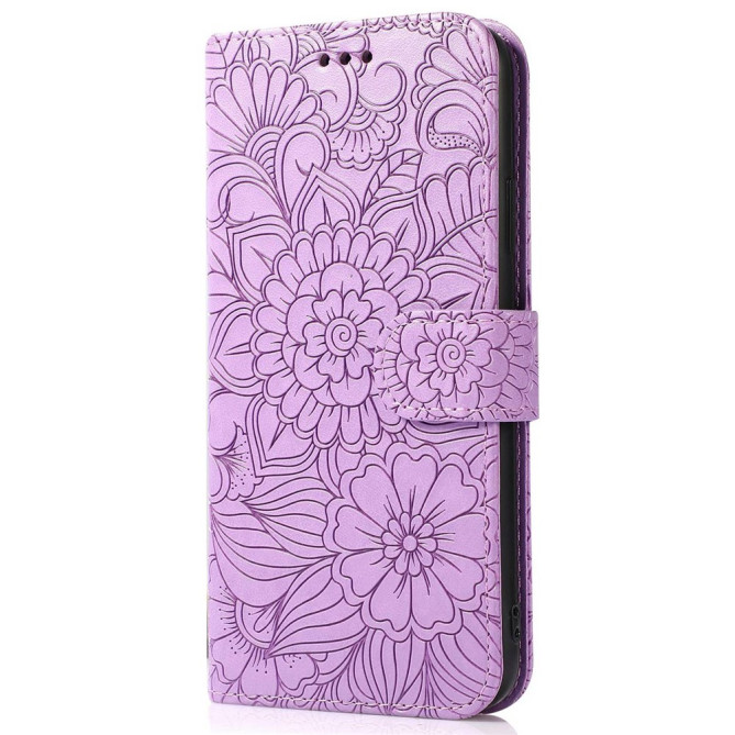 Housse iPhone 13 mini Fleurs Portefeuille Support Modèle 3