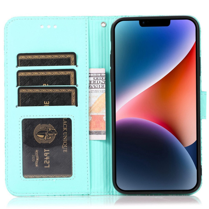 Housse iPhone 13 mini Fleurs Portefeuille Support Modèle 3