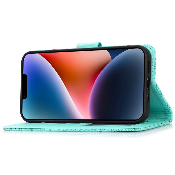 Housse iPhone 13 mini Fleurs Portefeuille Support Modèle 3