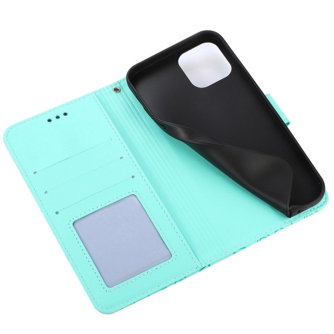 Housse iPhone 13 mini Fleurs Portefeuille Support Modèle 3
