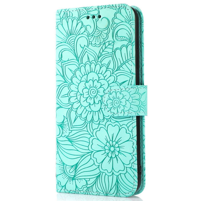 Housse iPhone 13 mini Fleurs Portefeuille Support Modèle 3