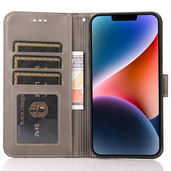 Housse iPhone 13 mini Fleurs Portefeuille Support Modèle 3