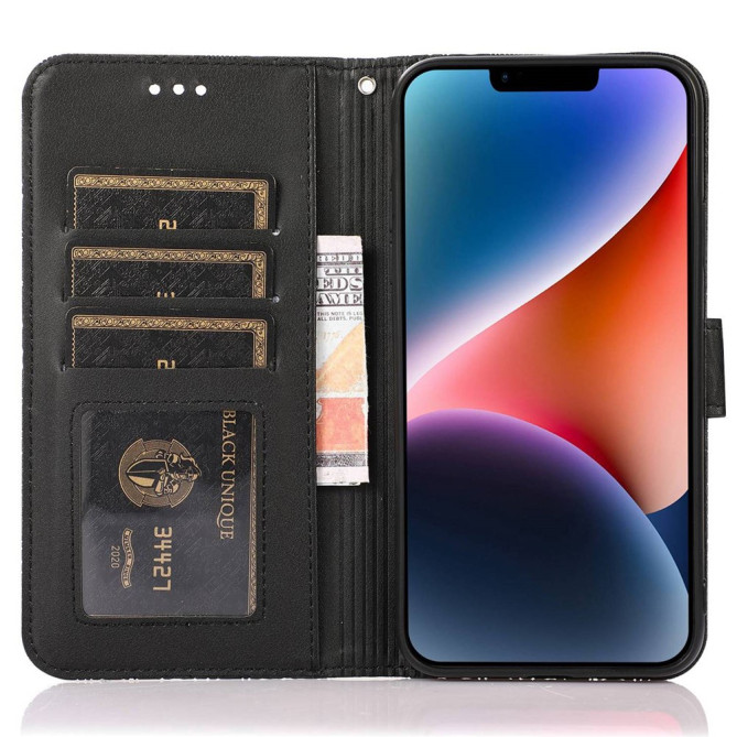 Housse iPhone 13 mini Fleurs Portefeuille Support Modèle 3