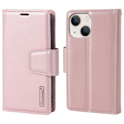 Housse iPhone 13 mini HANMAN Portefeuille Support Magnétique