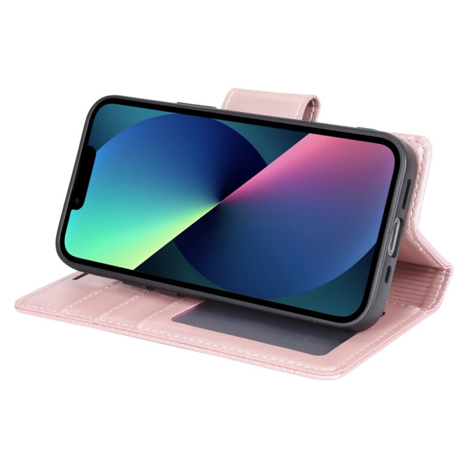 Housse iPhone 13 mini HANMAN Portefeuille Support Magnétique
