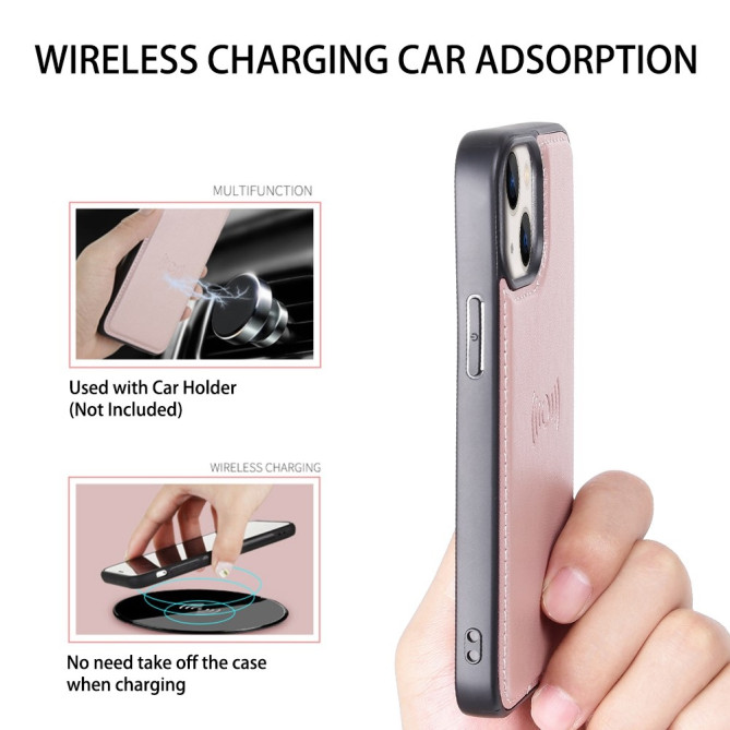 Housse iPhone 13 mini HANMAN Portefeuille Support Magnétique