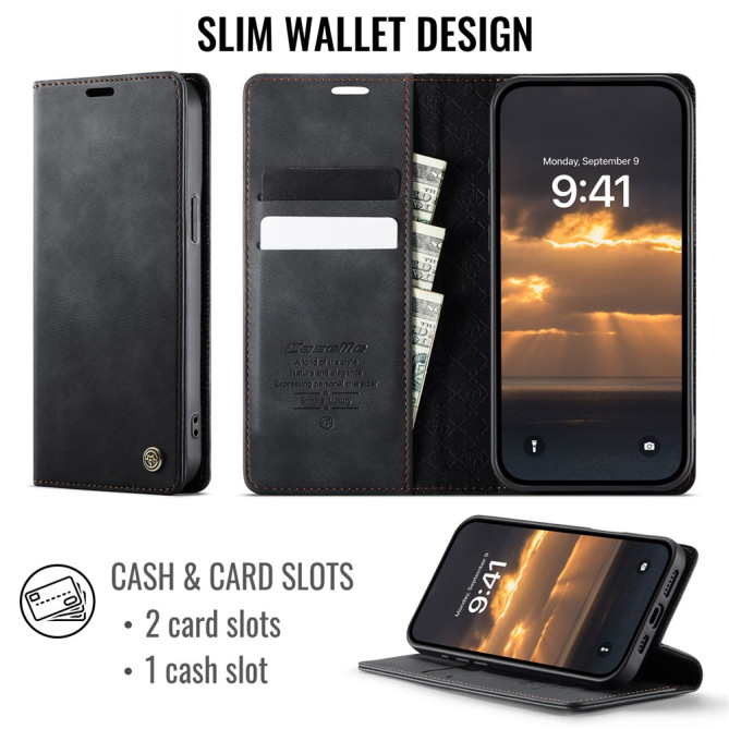 Housse iPhone 13 mini CASEME Portefeuille RFID Modèle 2